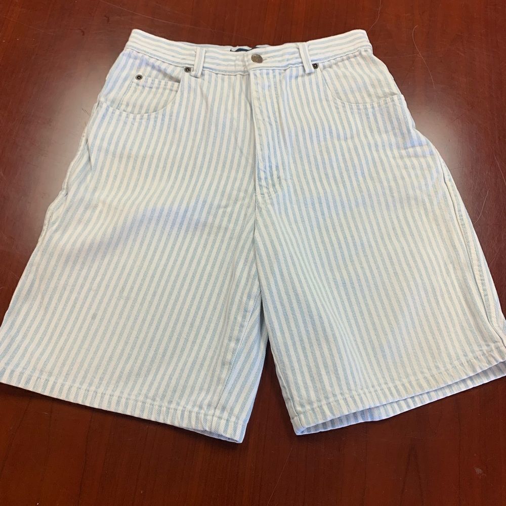 Giorgio Saint Angelo Engineer Stripe Jean Shorts